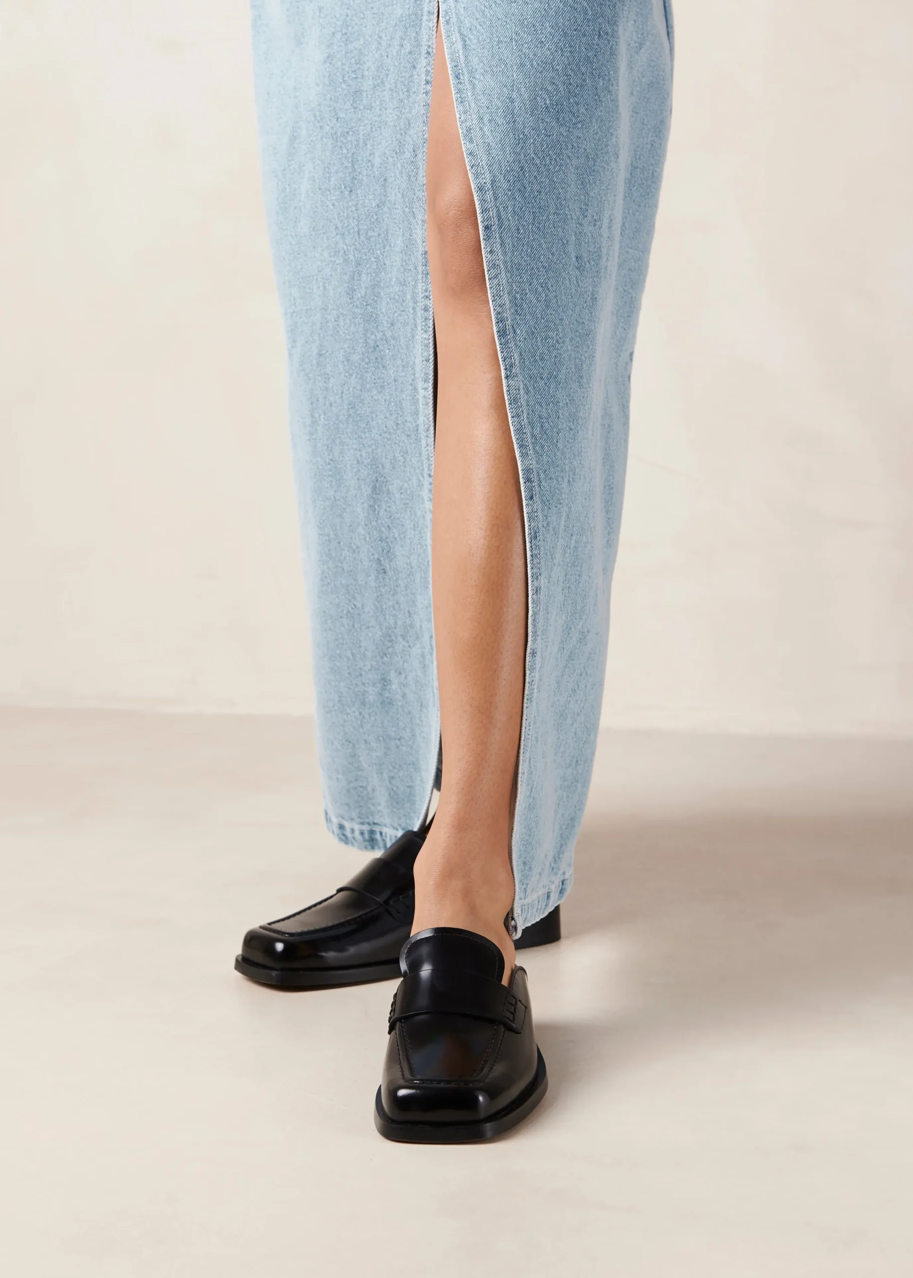 Alfred - Mules Negros Estilo Mocasín