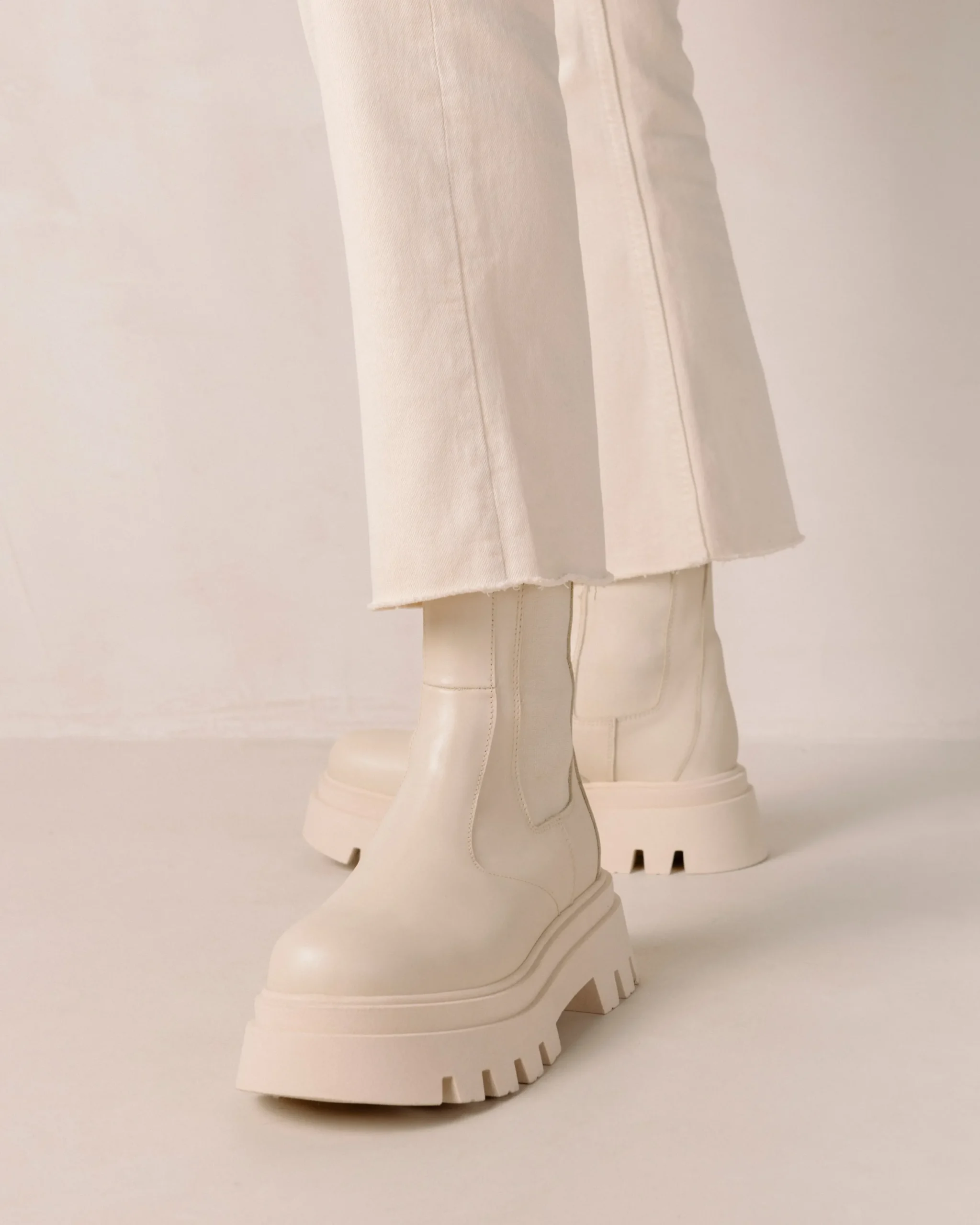 All Rounder - Botas De Piel Blancas