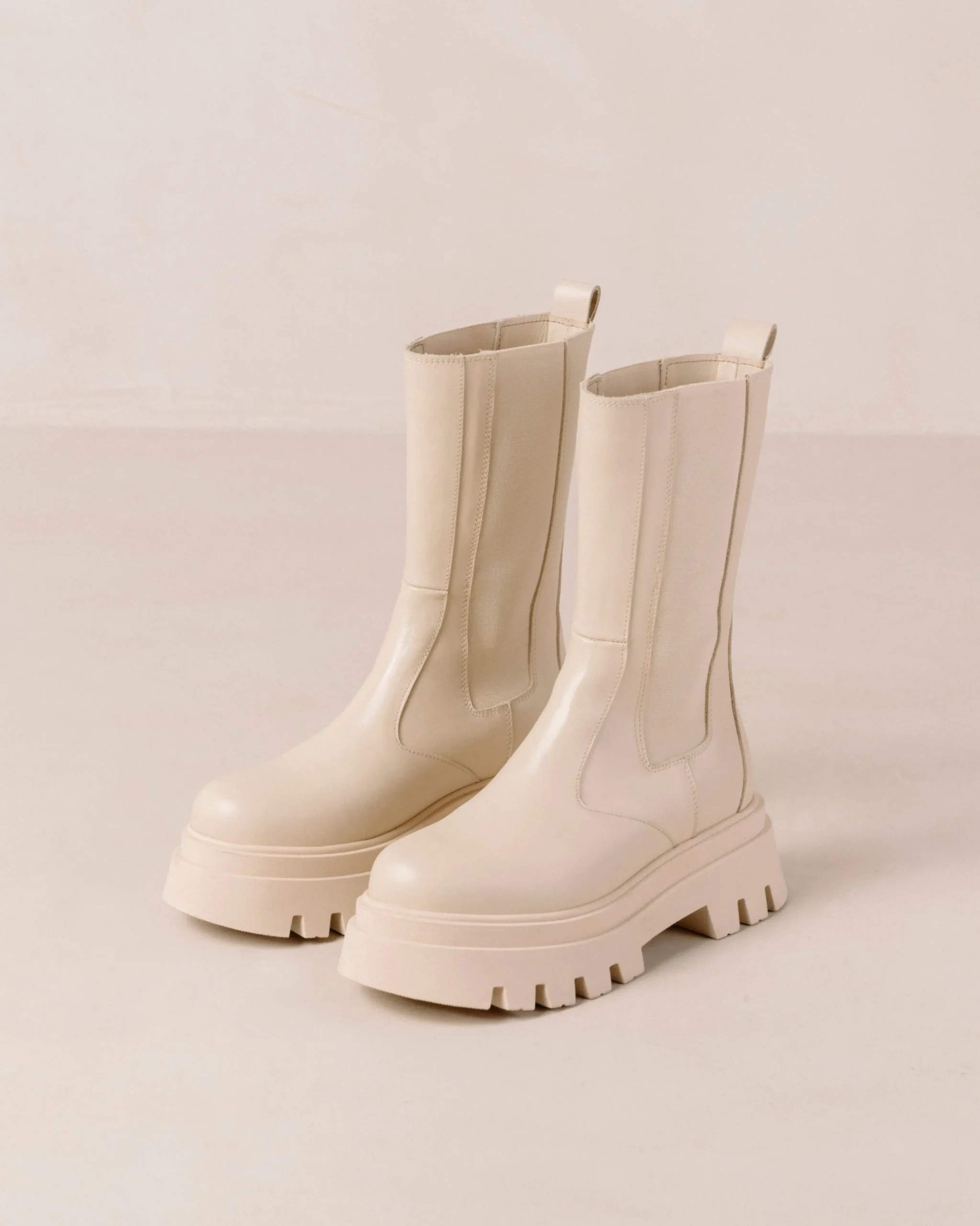 All Rounder - Botas De Piel Blancas