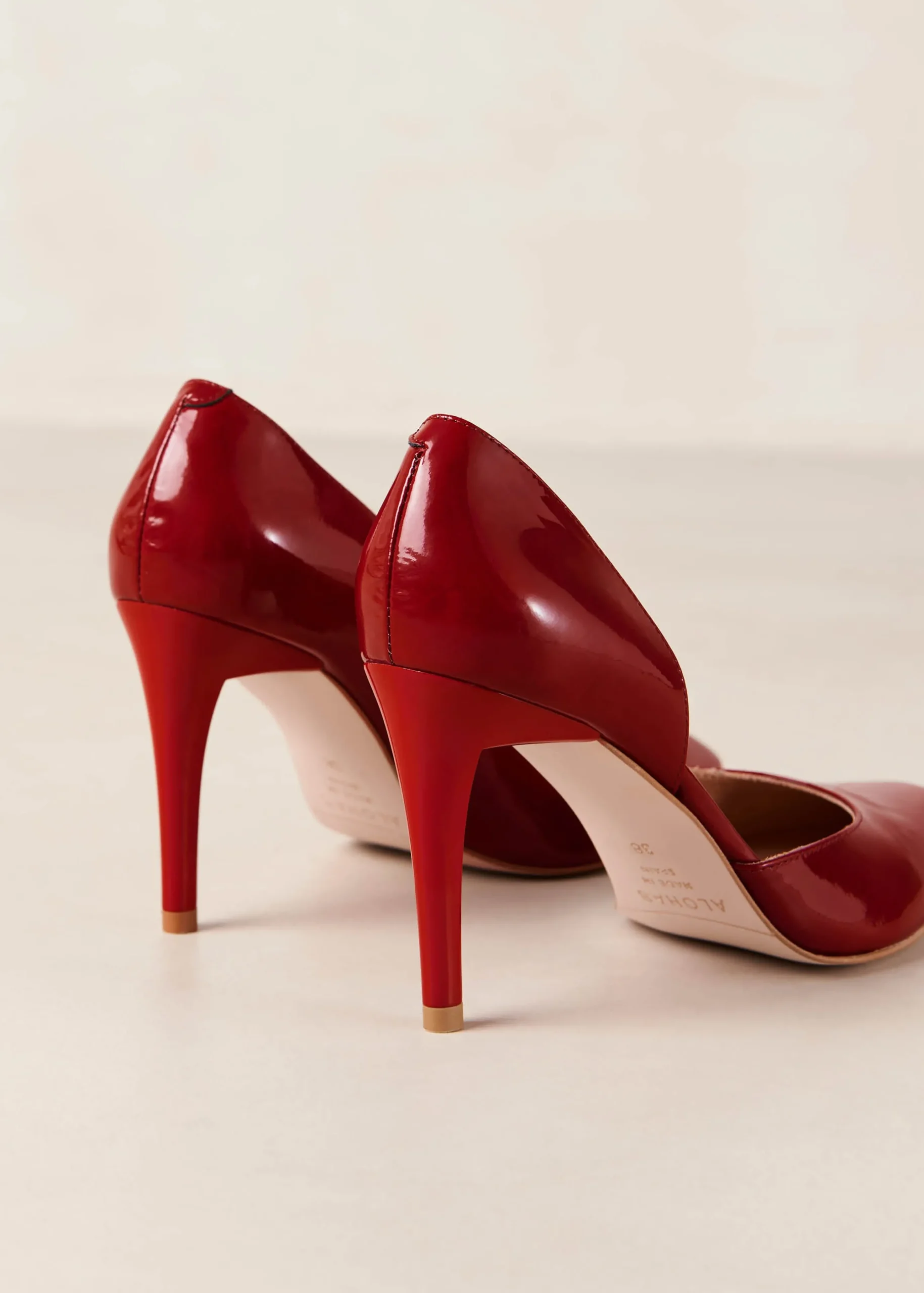 Amelia Onix Rojo Zapato De Tacón De Piel