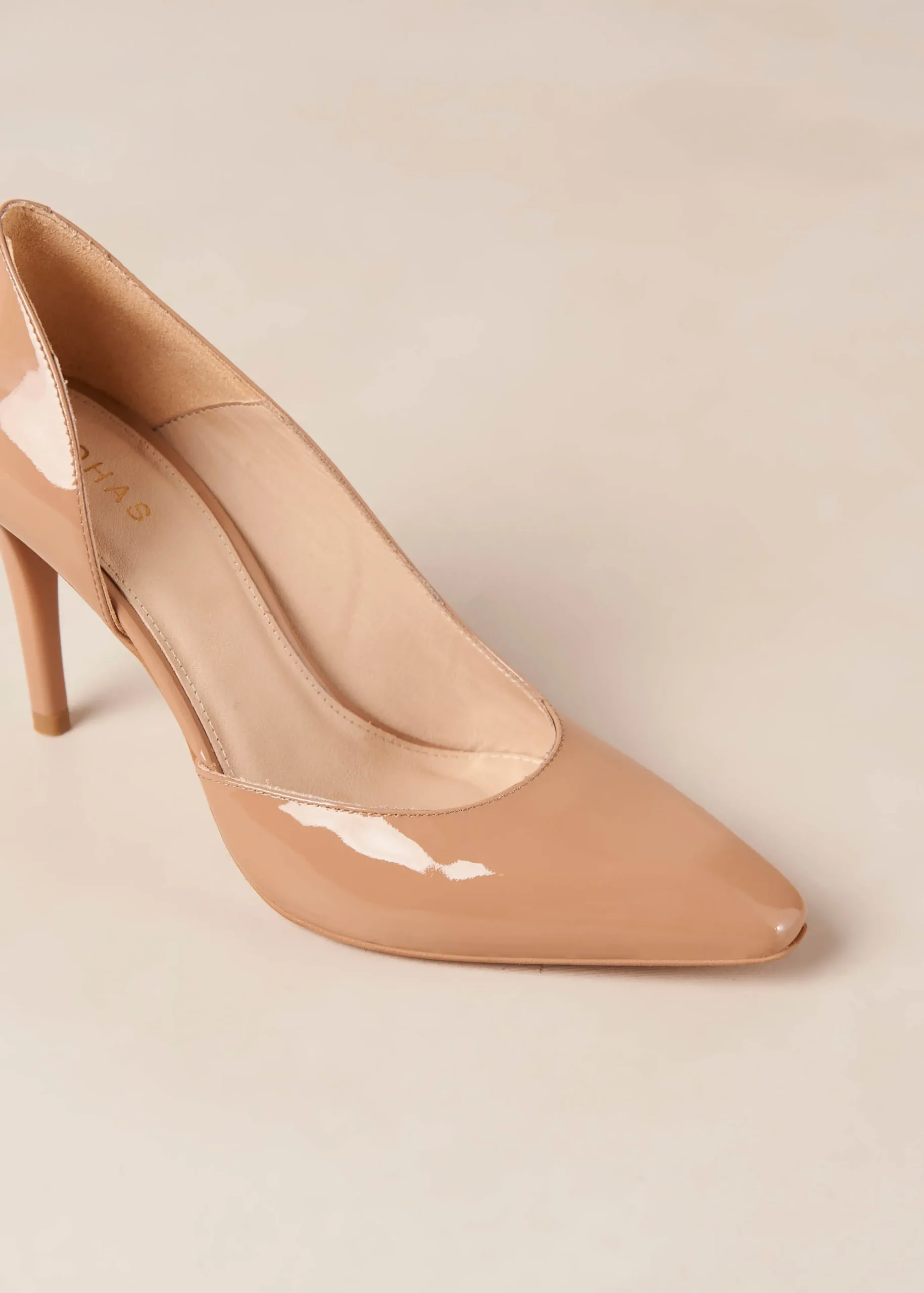 Amelia Onix Tacones De Cuero Beige