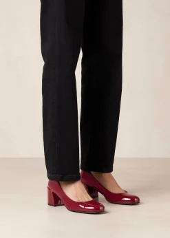 Antoine Onix Tacones De Cuero Burdeos