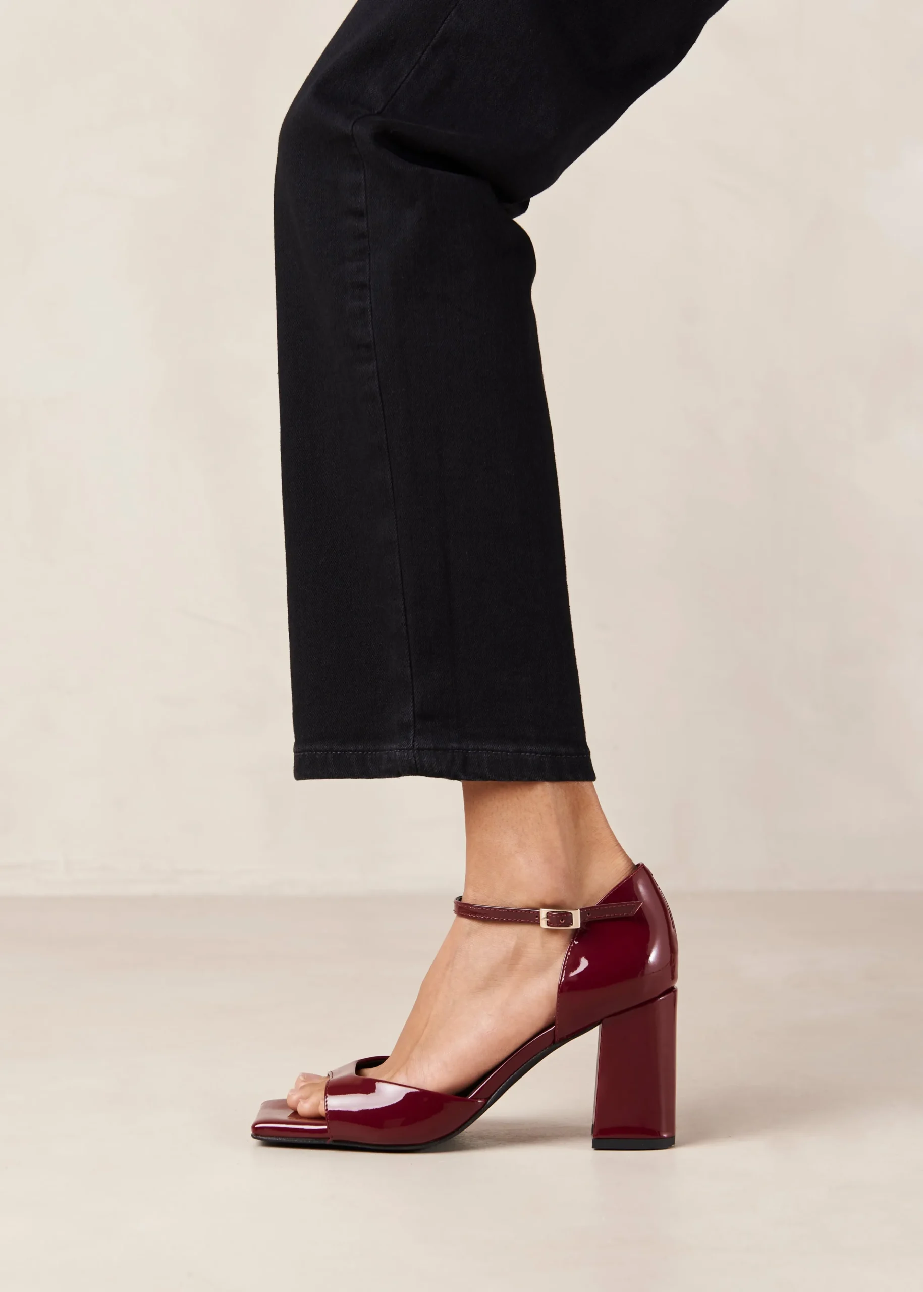 Argil - Tacones Anchos De Charol Rojo