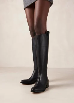 Billie Botas De Cuero Negro