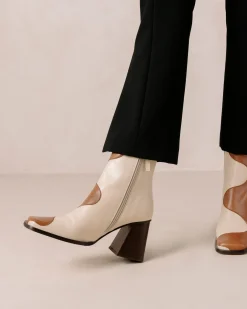 Blair - Botas De Piel Beige Y Blanca