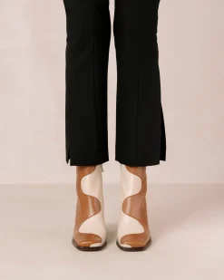 Blair - Botas De Piel Beige Y Blanca