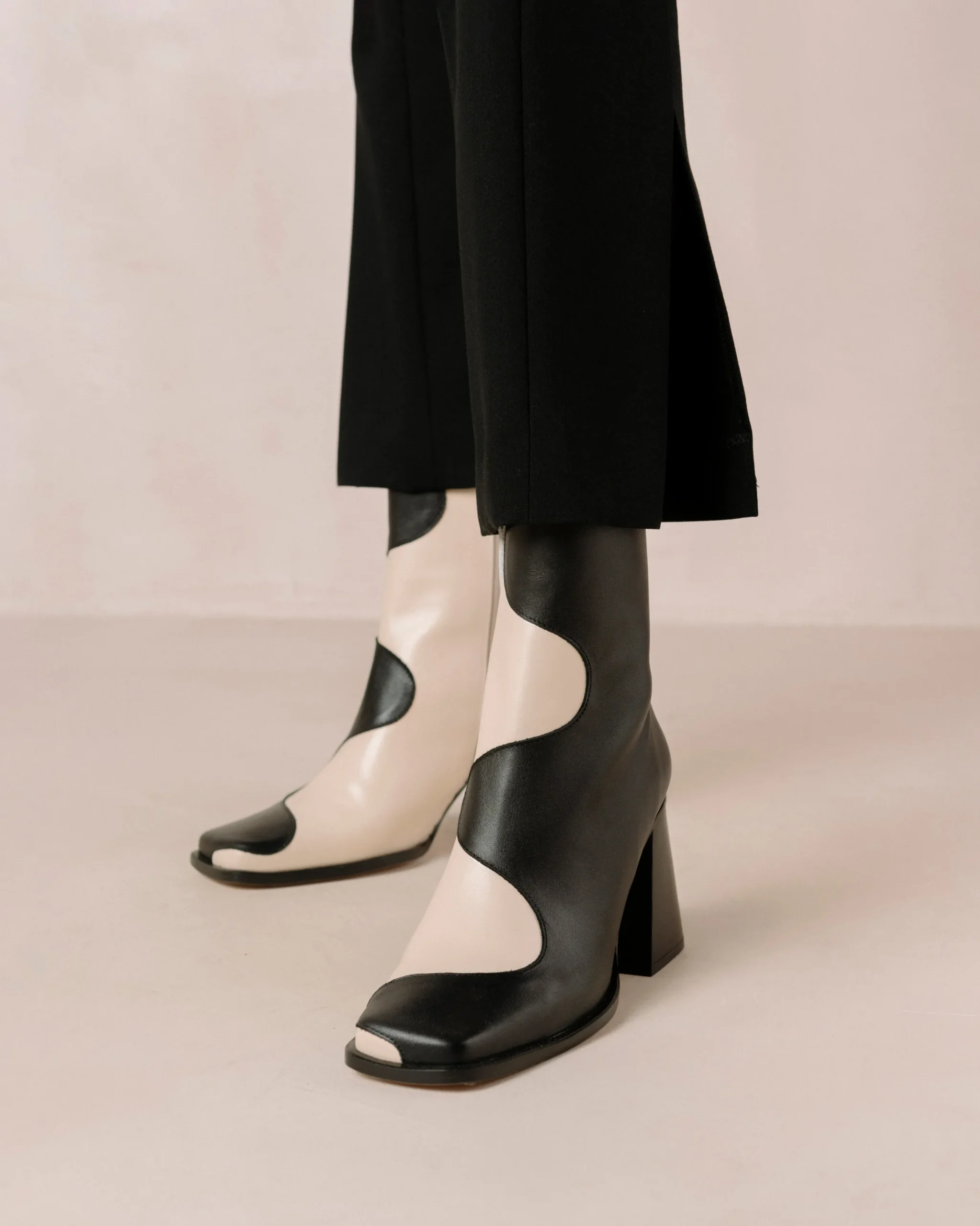 Blair - Botas De Piel Negras Y Blancas
