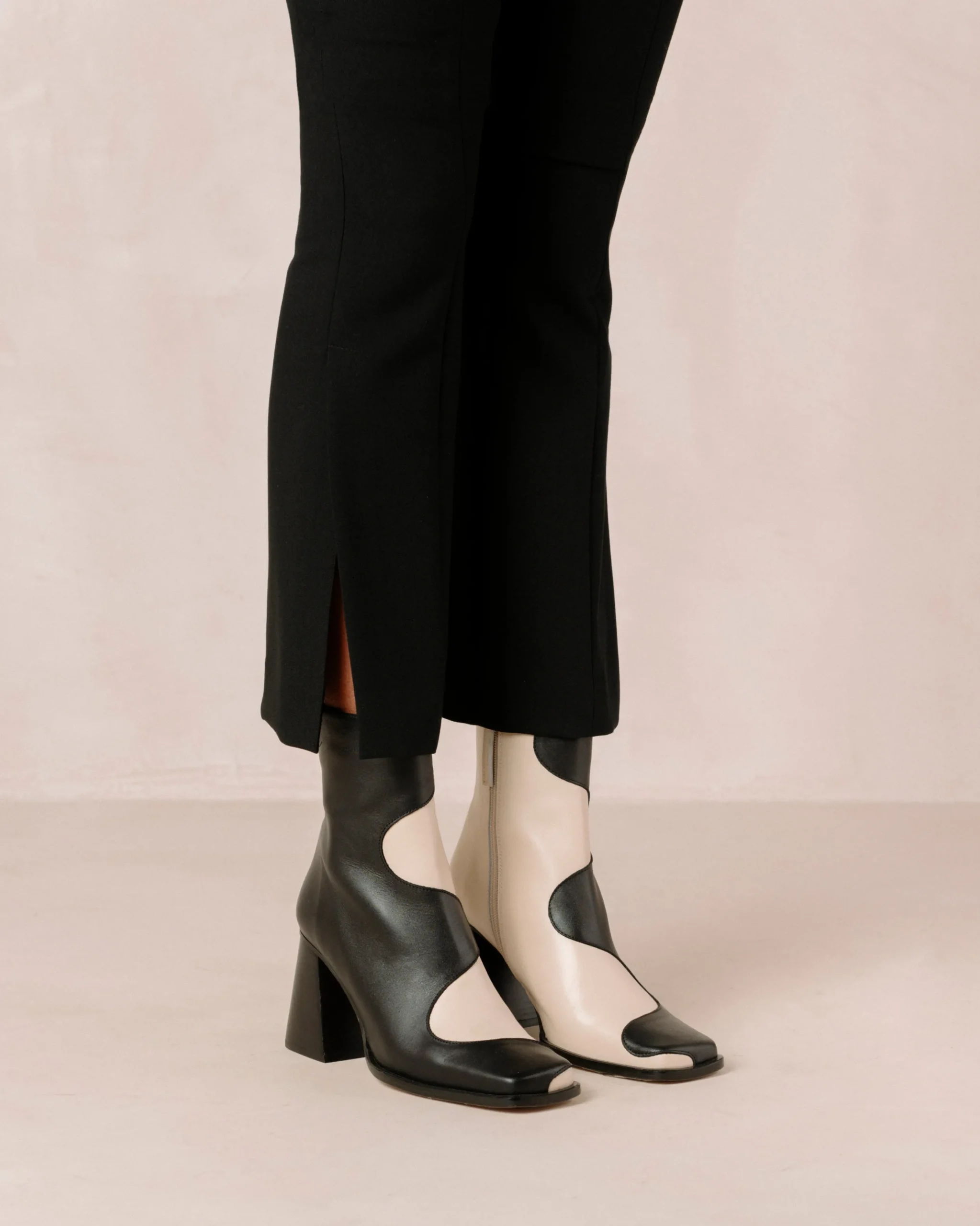 Blair - Botas De Piel Negras Y Blancas