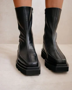 Block - Botas Negras De Piel