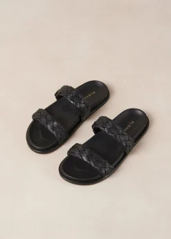 Calypso - Sandalias Negras De Piel