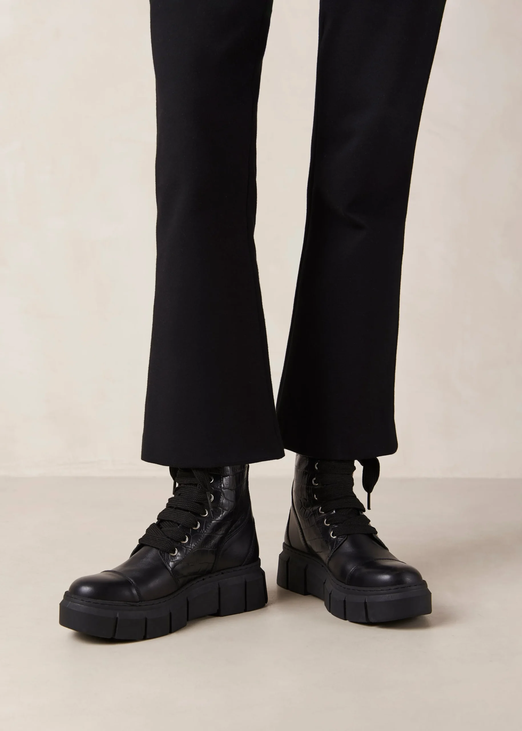 Can Can Croco - Botas Negras De Piel