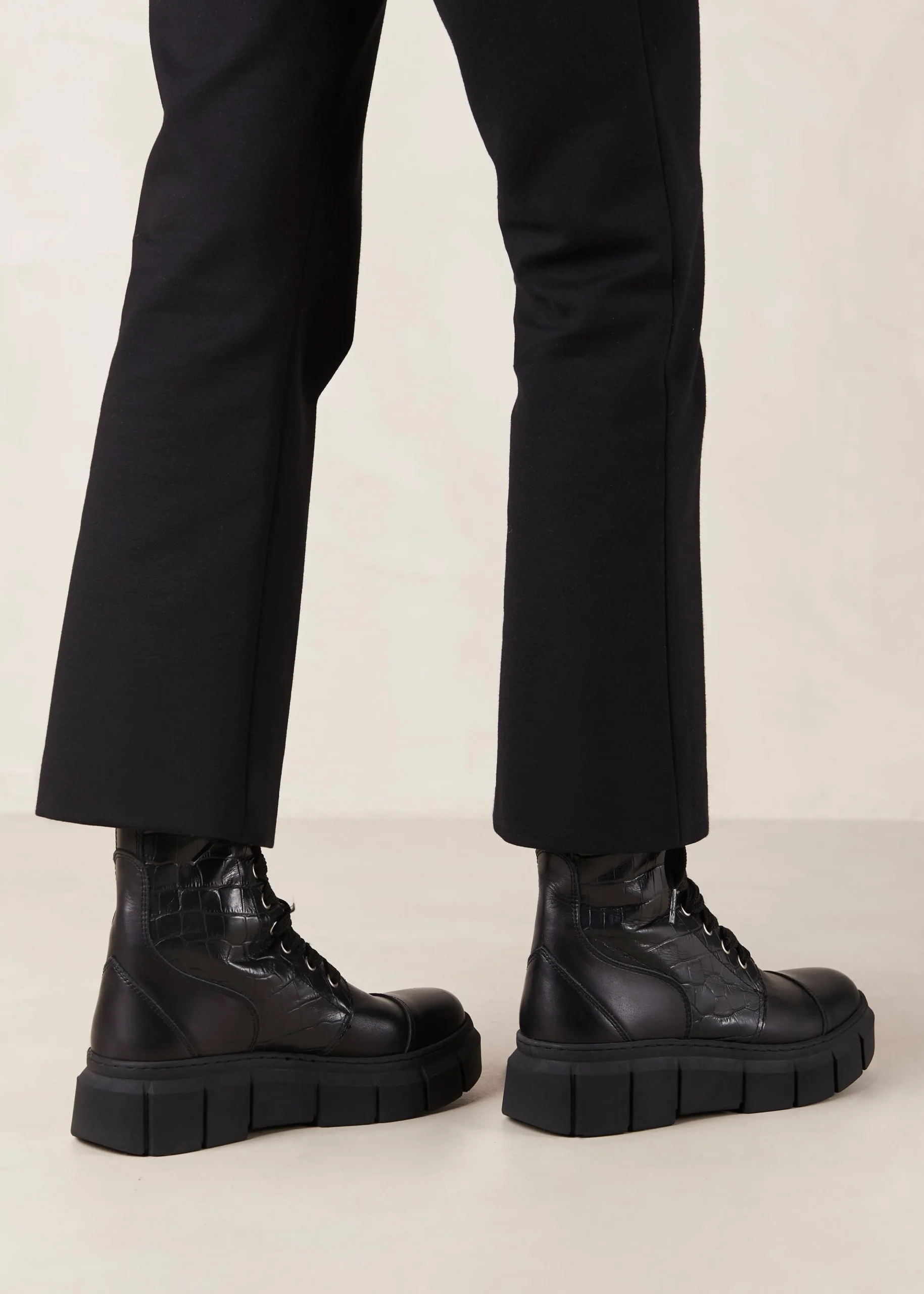 Can Can Croco - Botas Negras De Piel