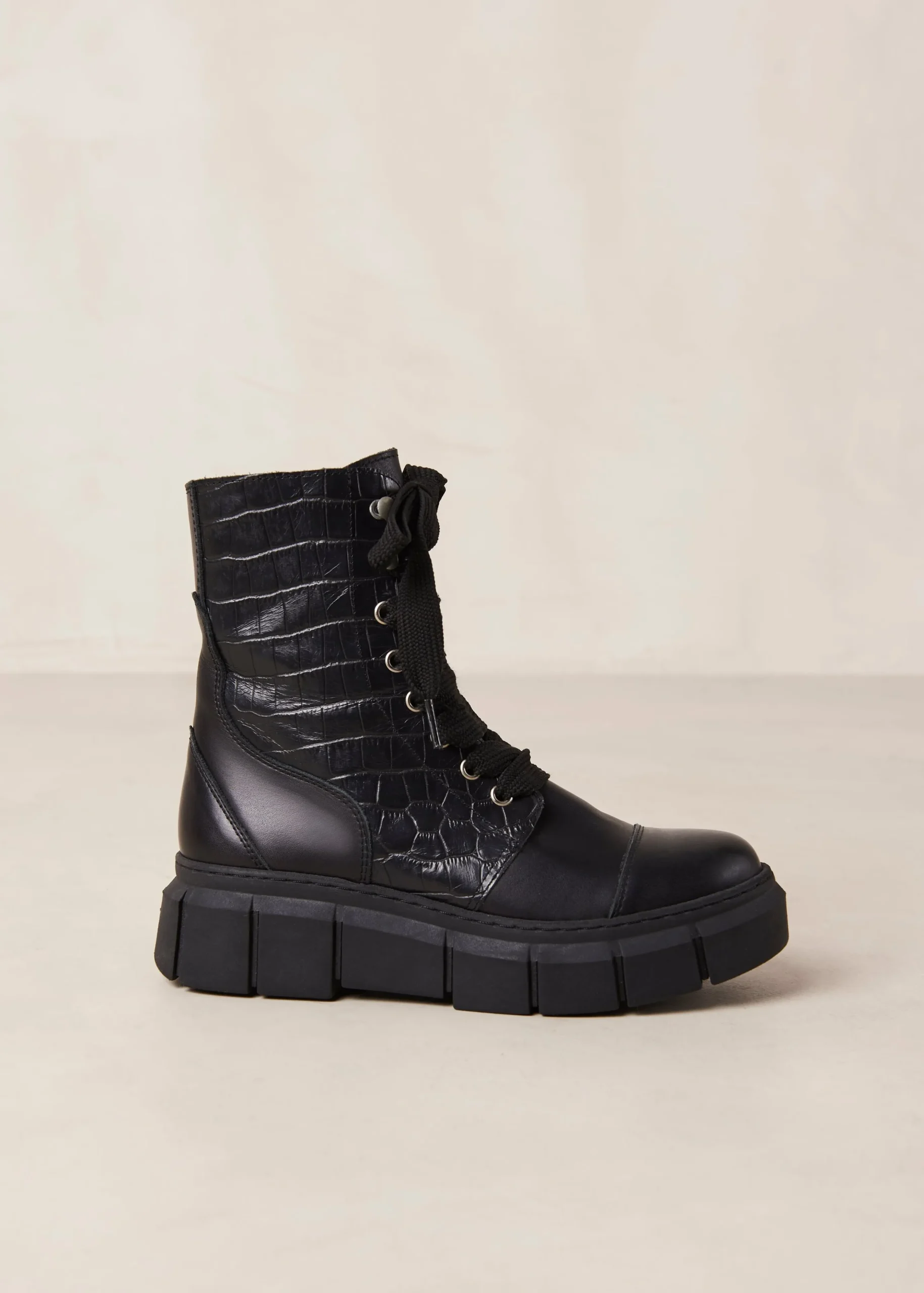 Can Can Croco - Botas Negras De Piel
