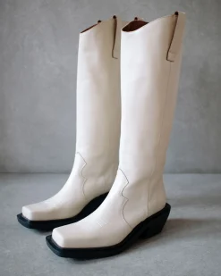 Cattle - Botas Blancas De Piel