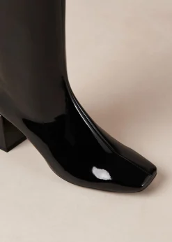 Chalk - Botas Negras Altas De Cuero Vegano