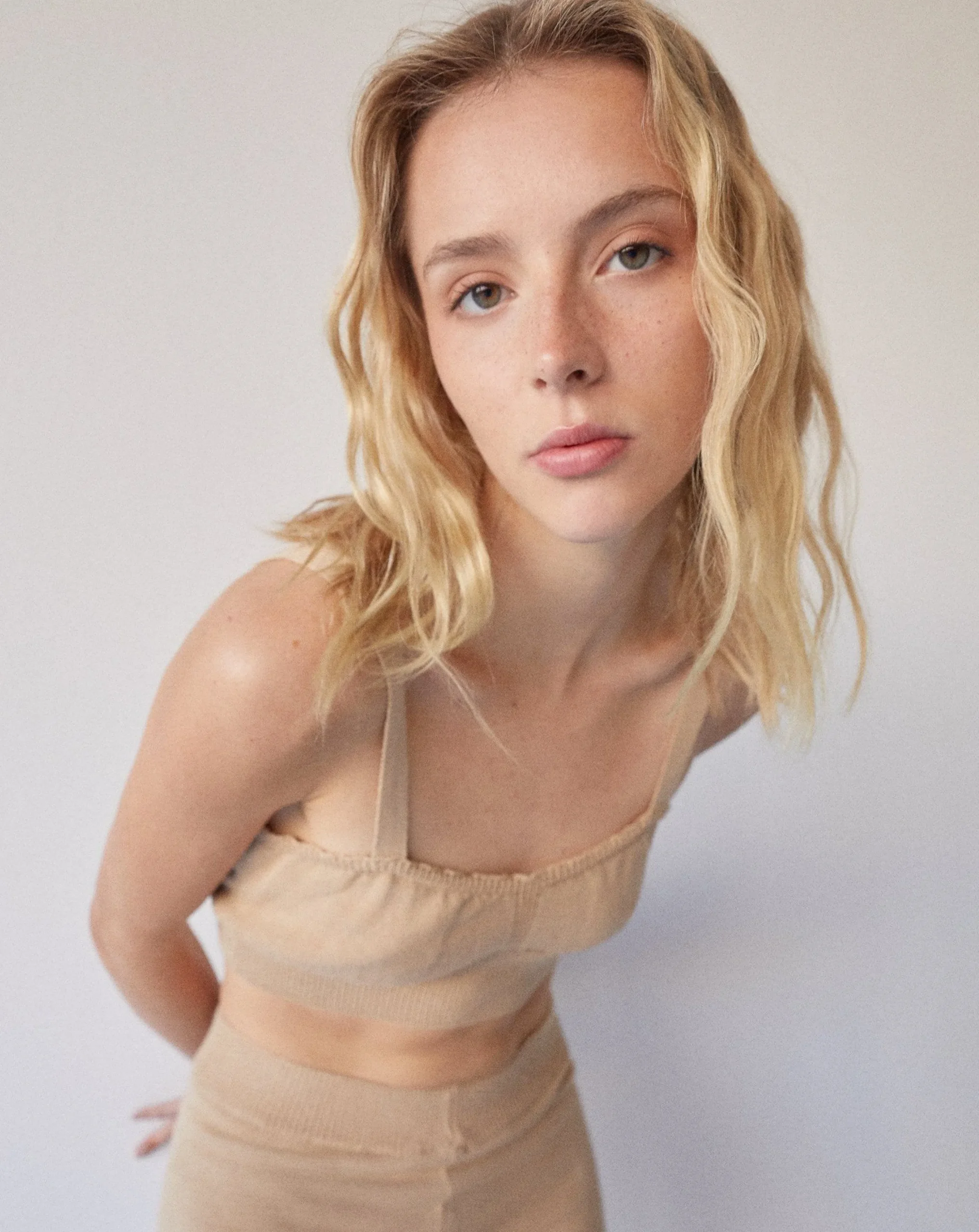 Charm - Top De Punto Beige