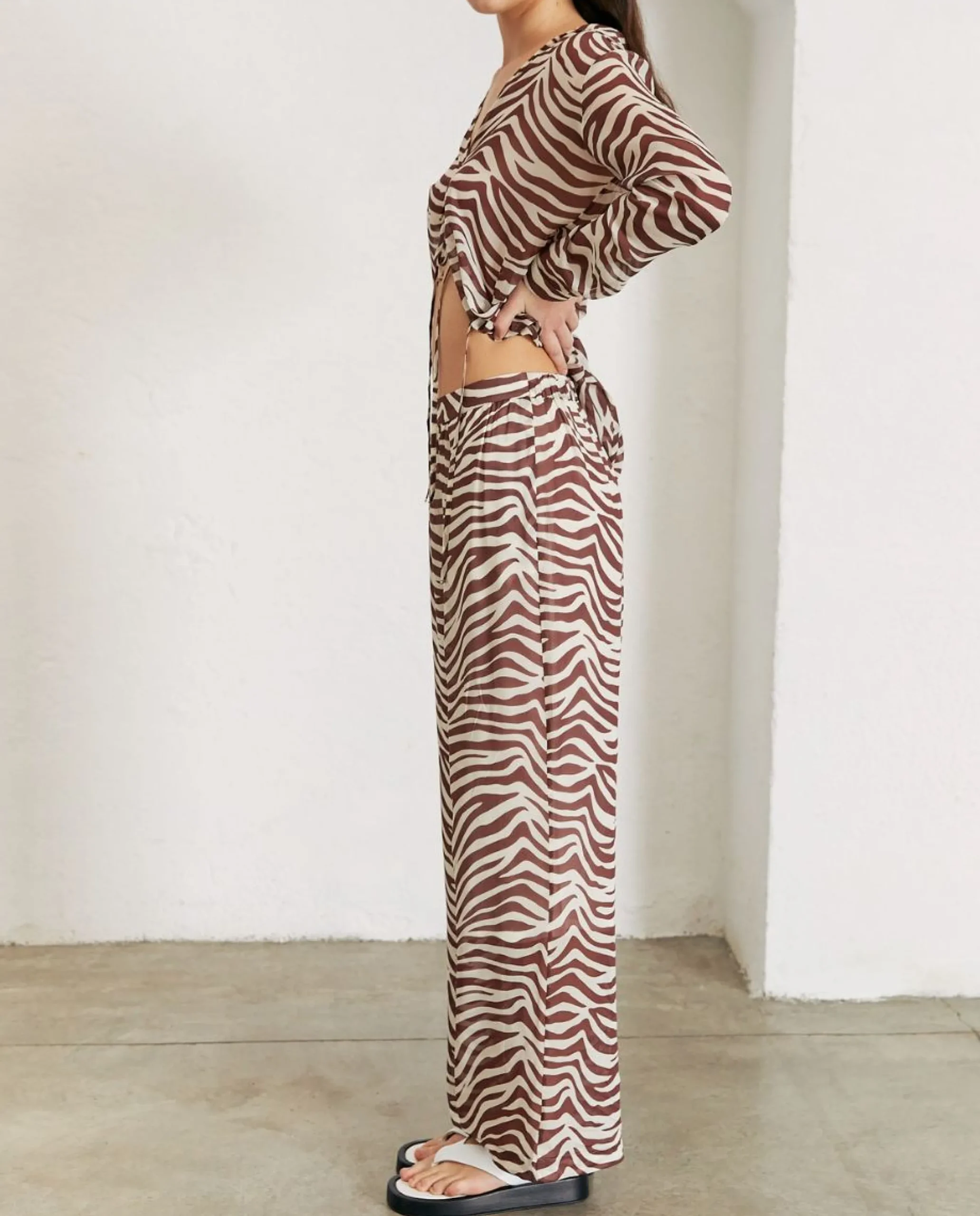 Cliffhanger Safari - Pantalones Marrones Y Blancos