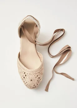 Cordelia Alpargatas De Crochet Color Crema