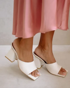 Dune - Sandalias Blancas De Piel