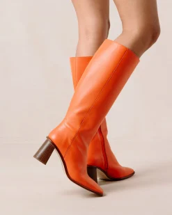 East - Botas Naranjas De Piel