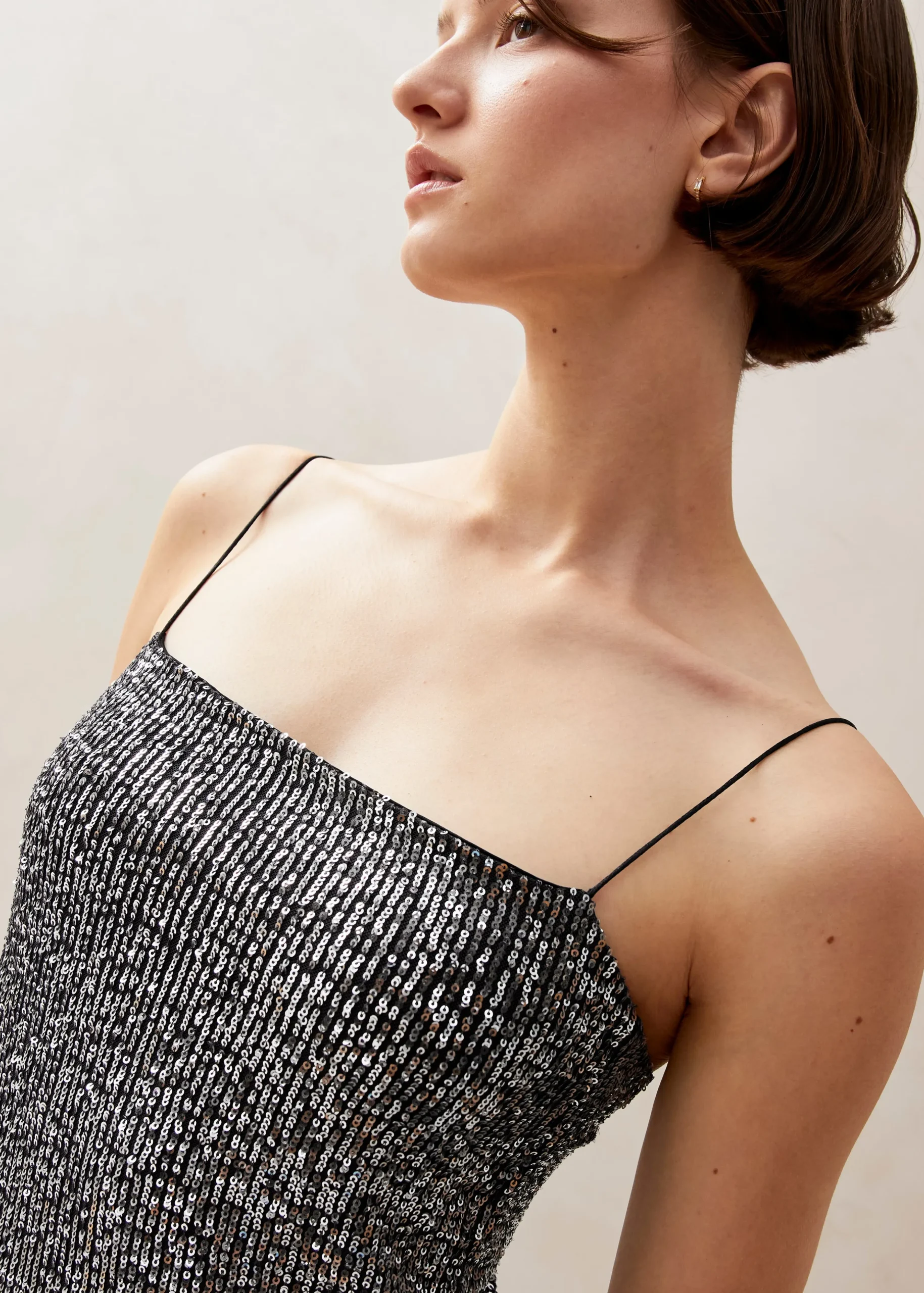 Elmi - Vestido Midi Plateado