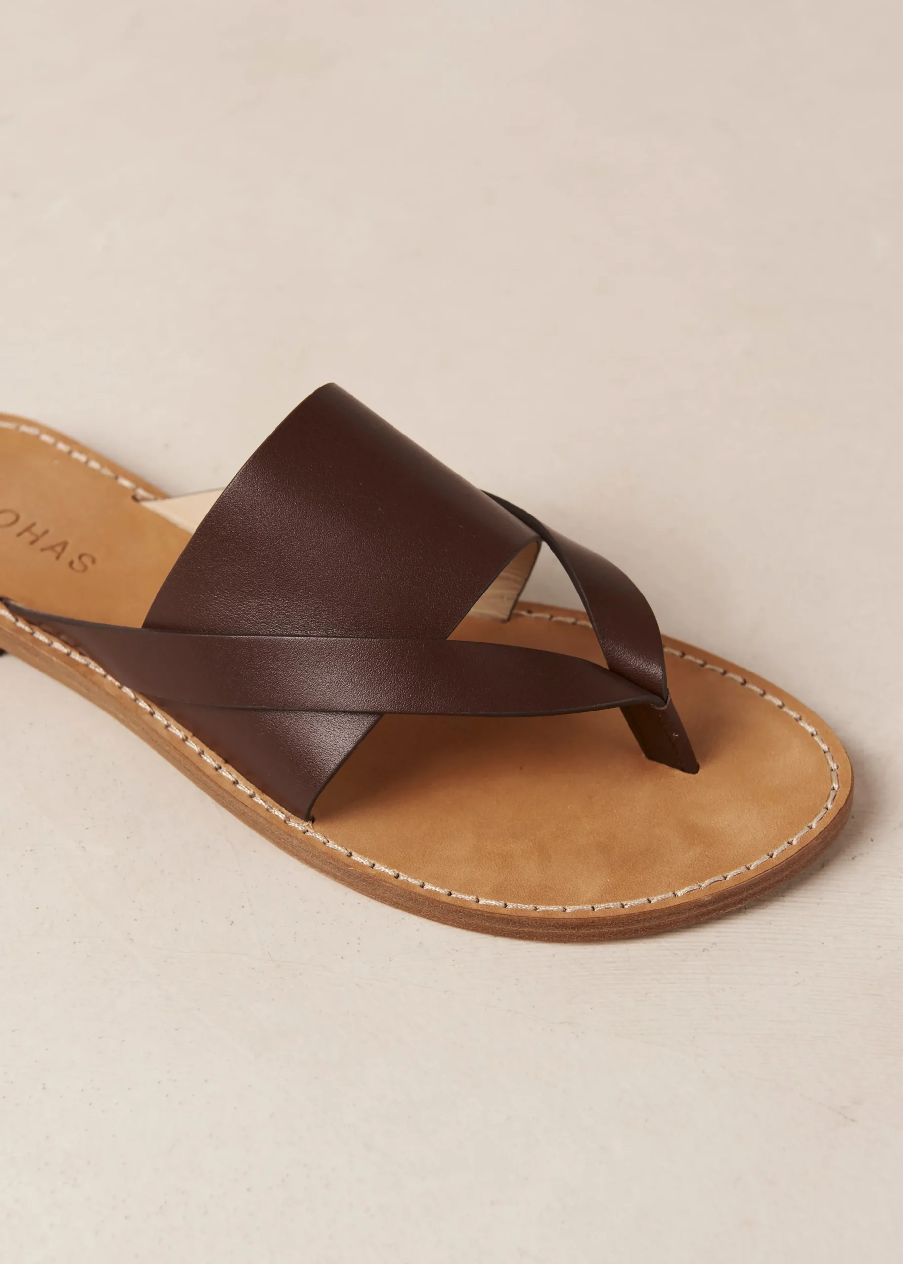 Eugene - Sandalias De Dedo Marrones De Piel