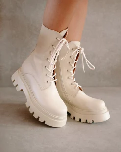 Globetrotter - Botas De Piel Blanca