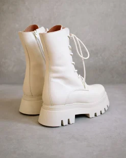 Globetrotter - Botas De Piel Blanca