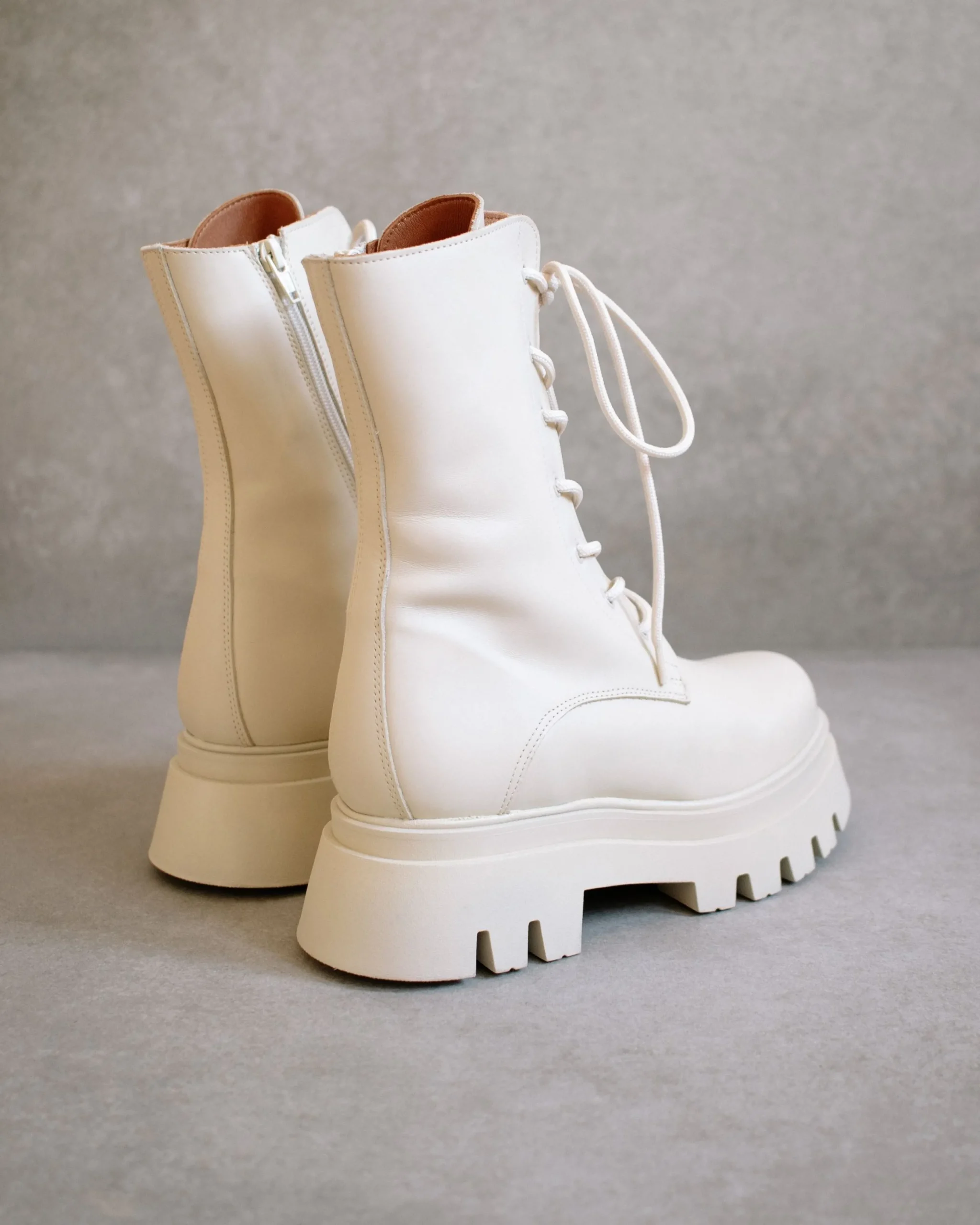 Globetrotter - Botas De Piel Blanca