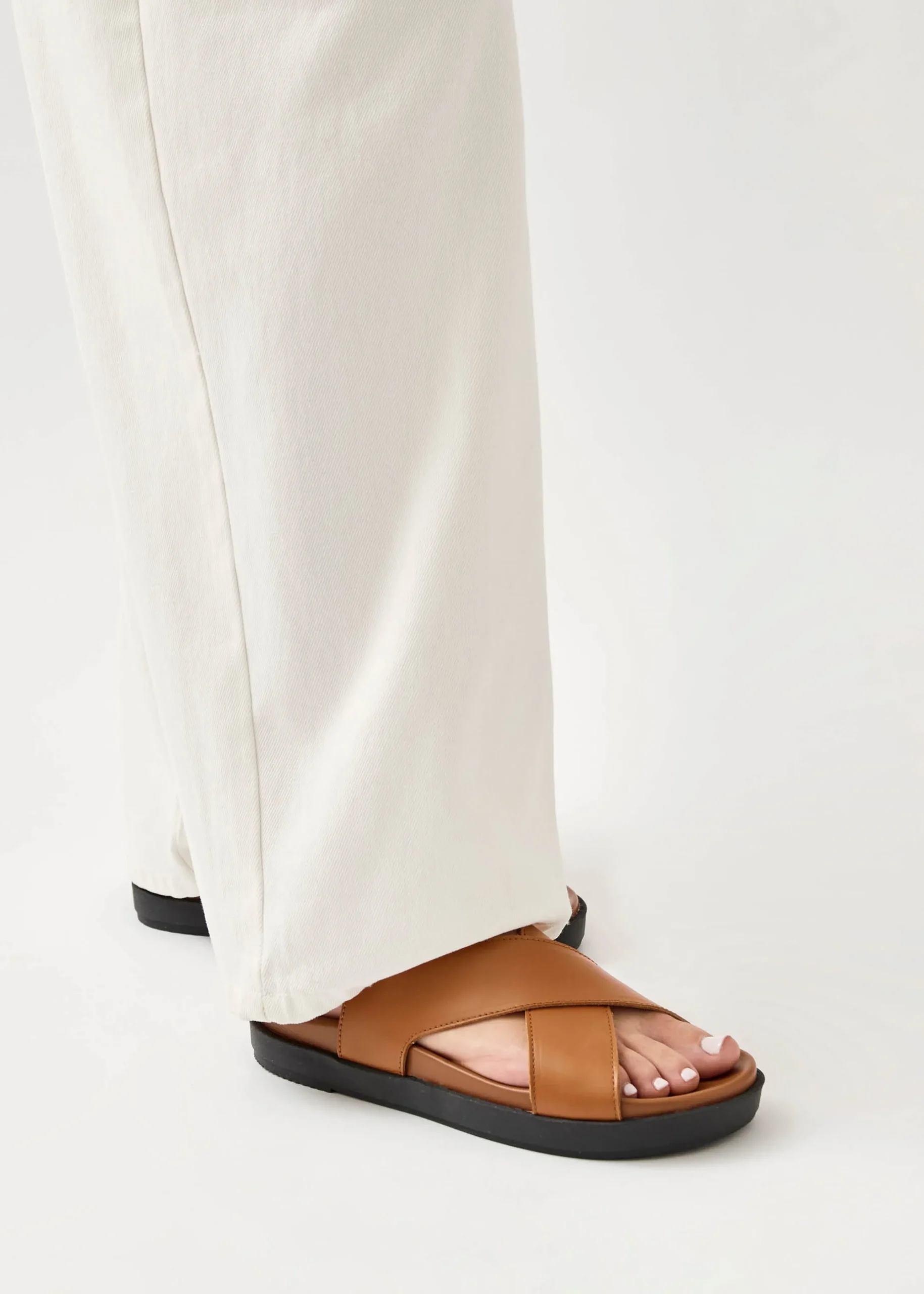 Goldie - Sandalias Negras De Piel