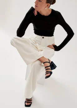 Grace Corn - Sandalias Blanco Crema De Cuero Vegano