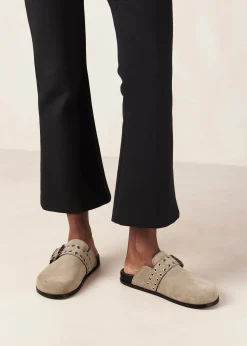 Halia Zuecos De Cuero Beige