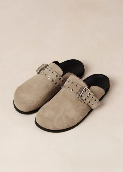 Halia Zuecos De Cuero Beige