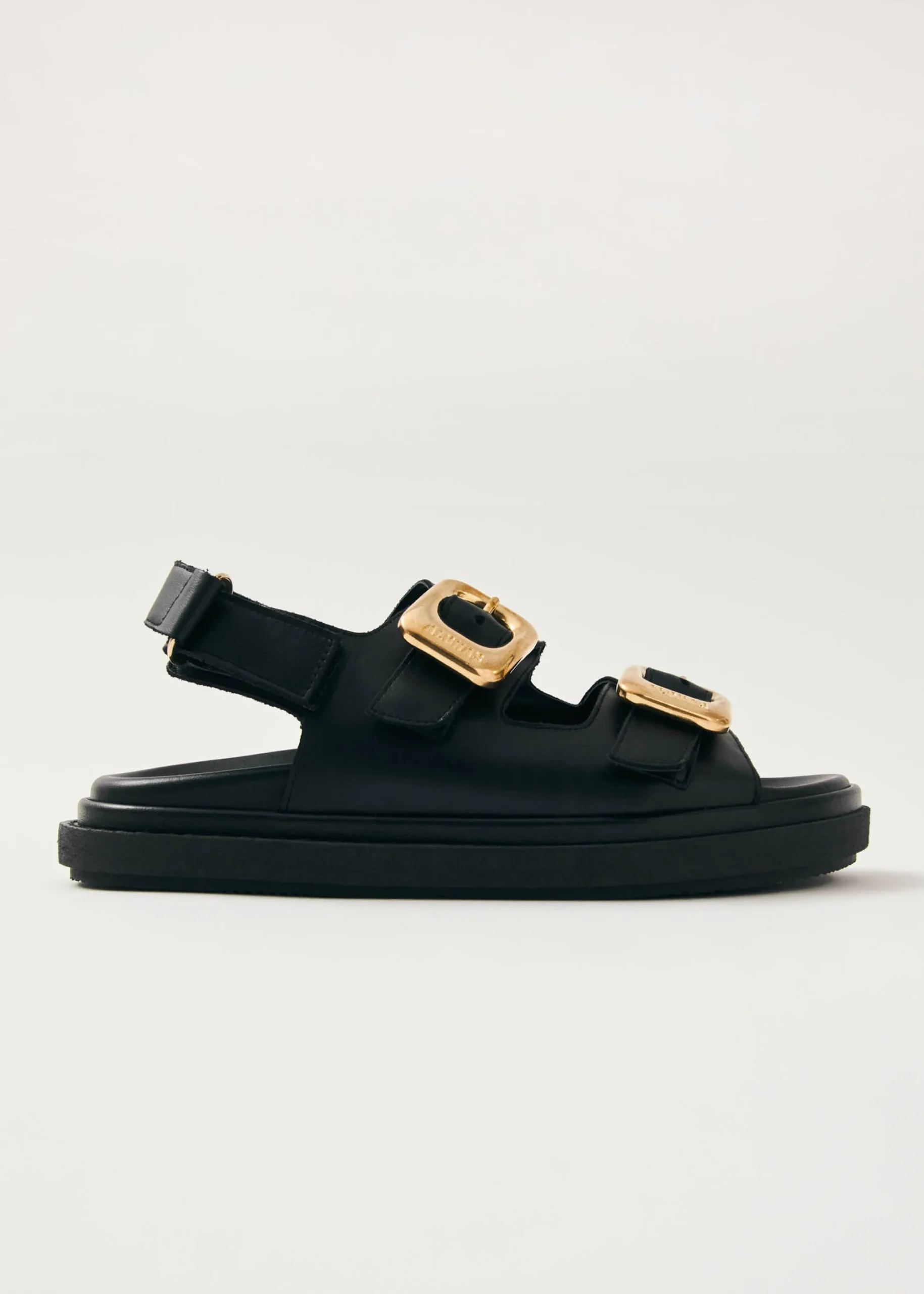 Harper Sandalias De Cuero Gris Suave