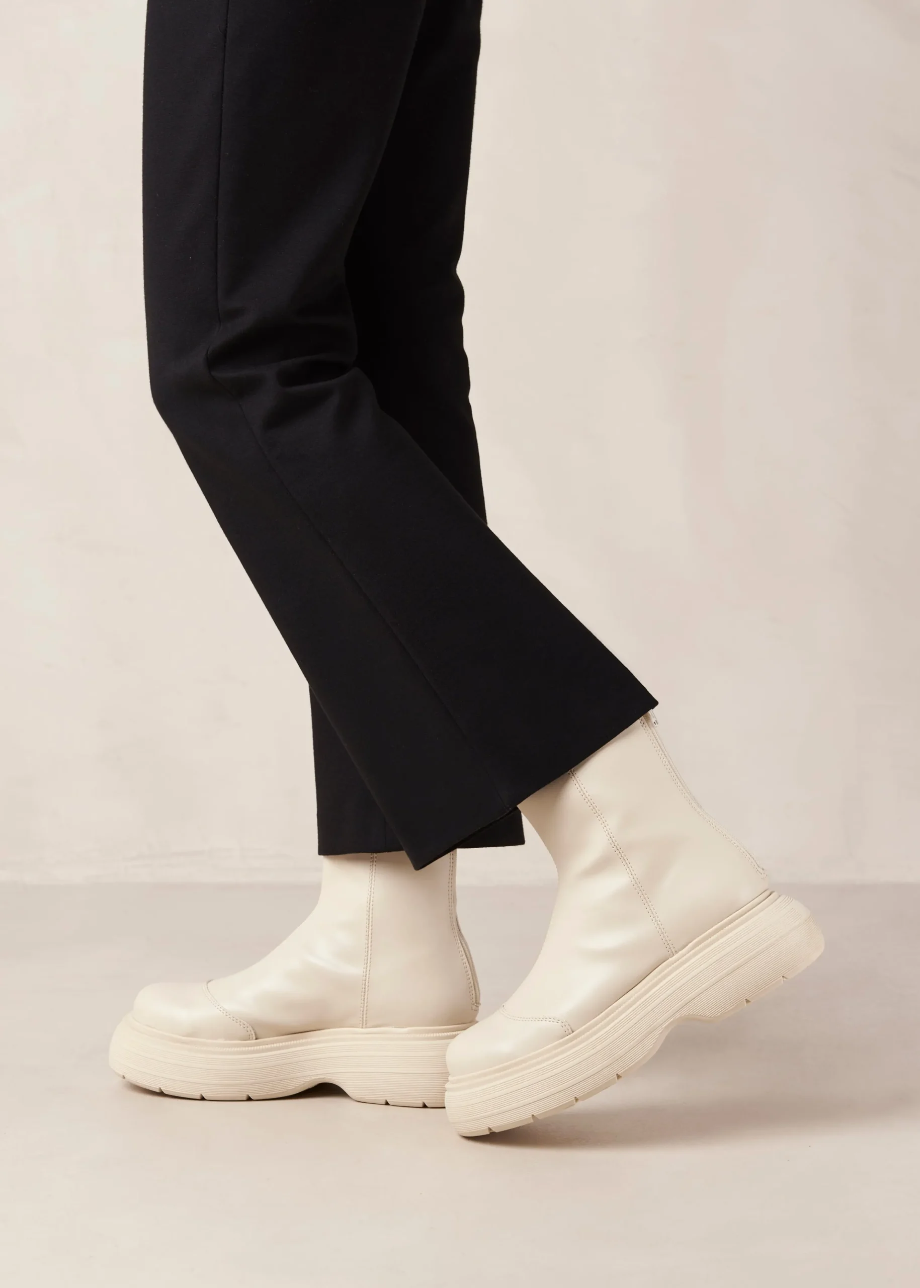 Ink - Botas Blancas De Piel Vegana