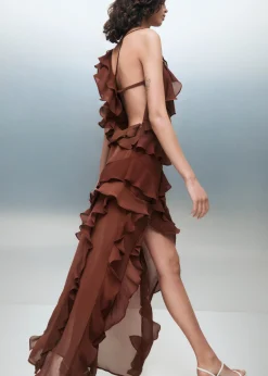Isabelle Vestido Maxi Marrón
