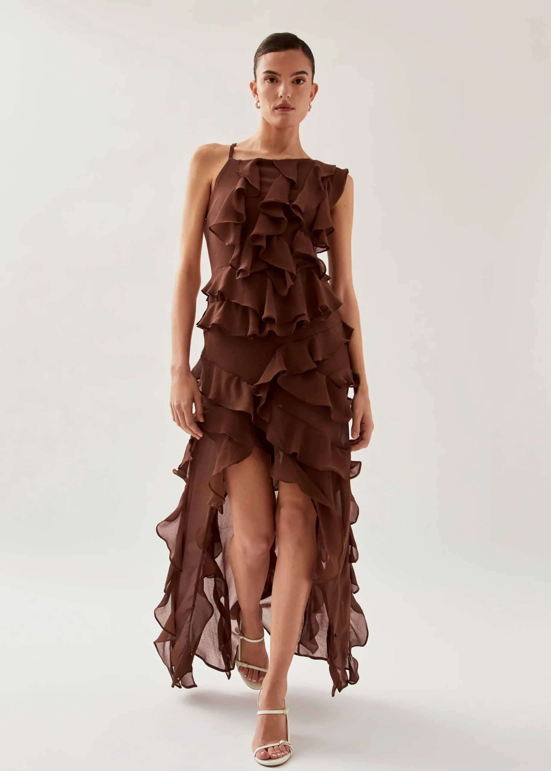 Isabelle Vestido Maxi Marrón