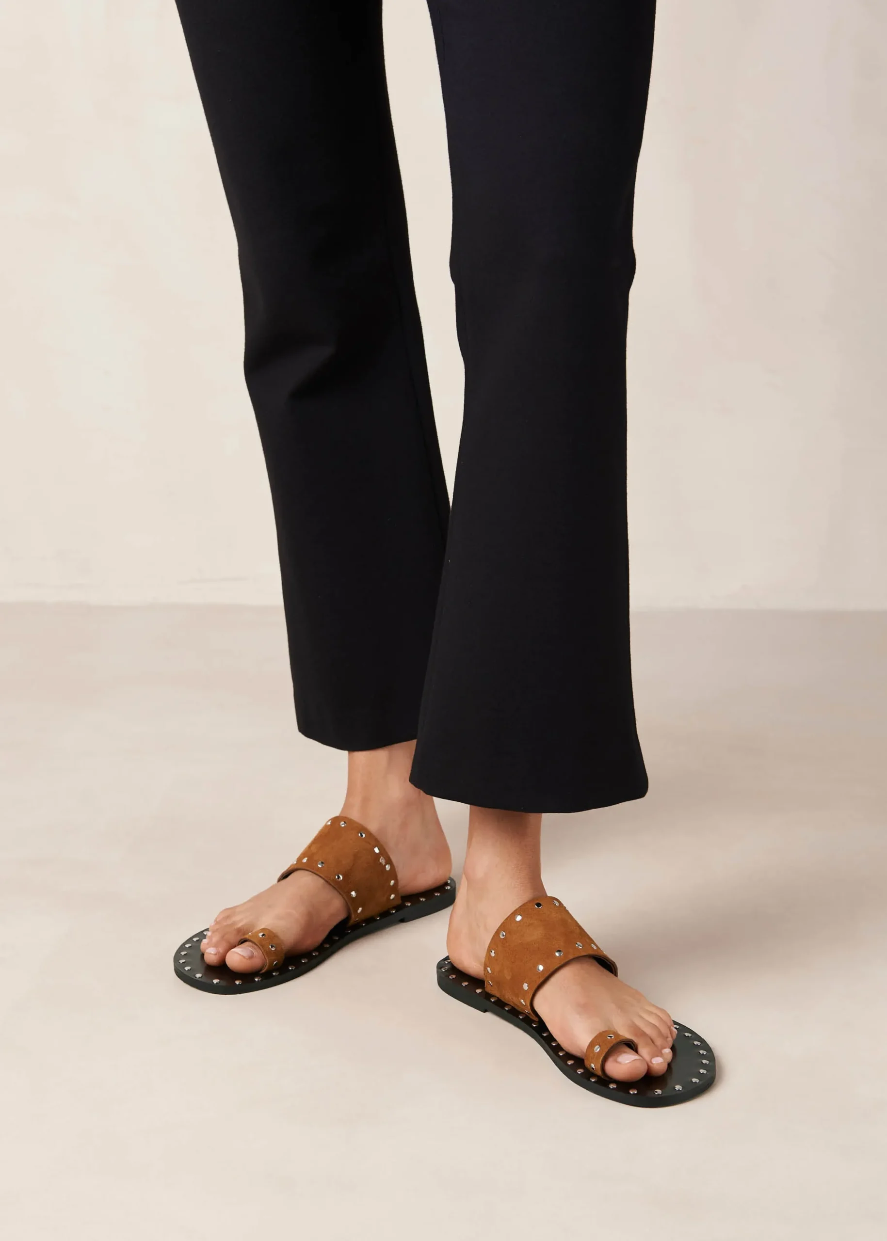 Jakara Sandalias De Cuero Color Crema