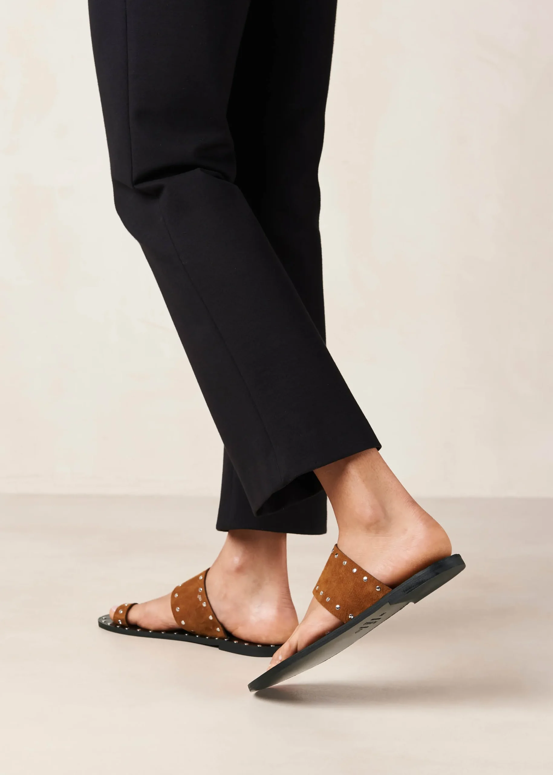 Jakara Sandalias De Cuero Color Crema
