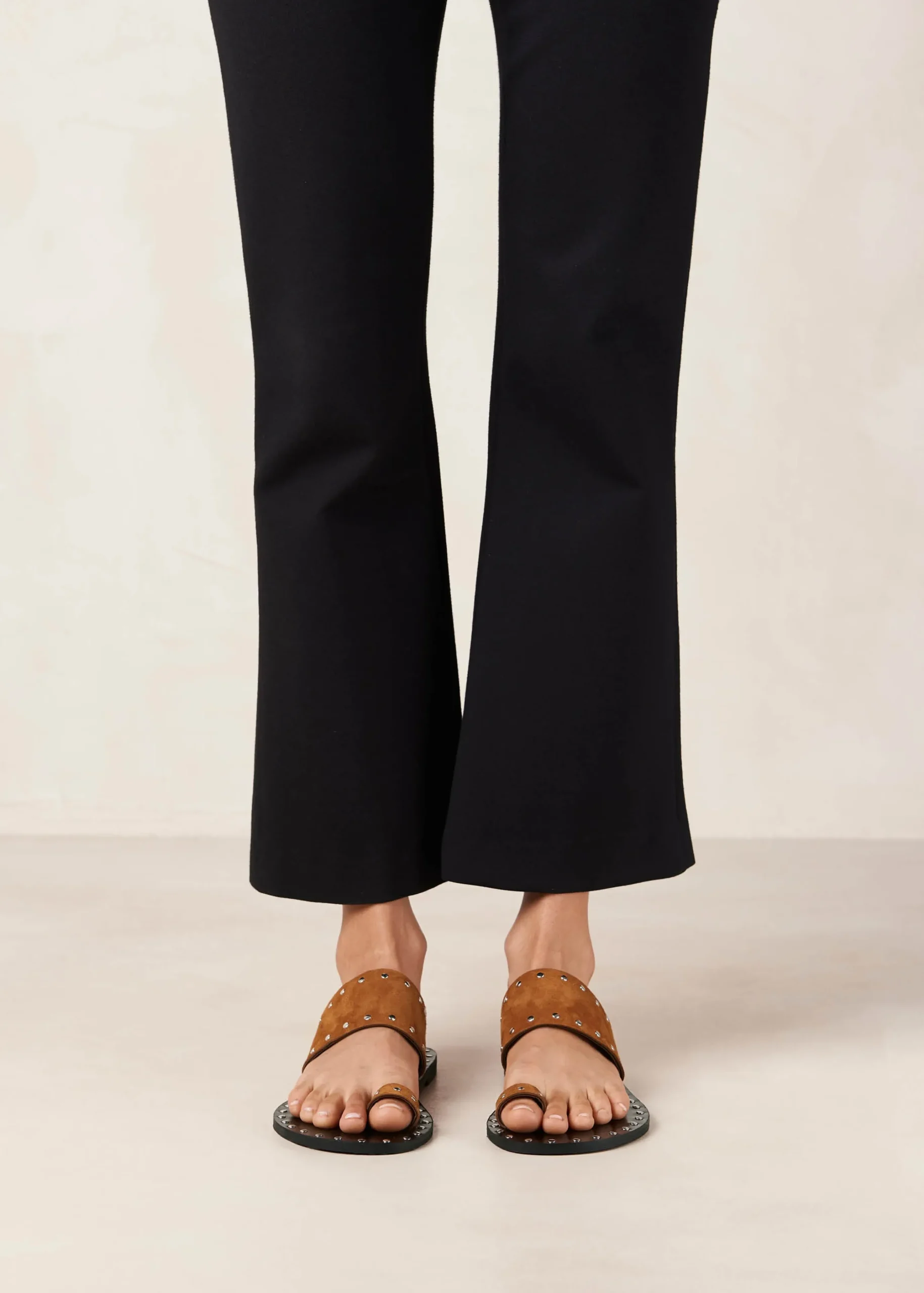 Jakara Sandalias De Cuero Color Crema