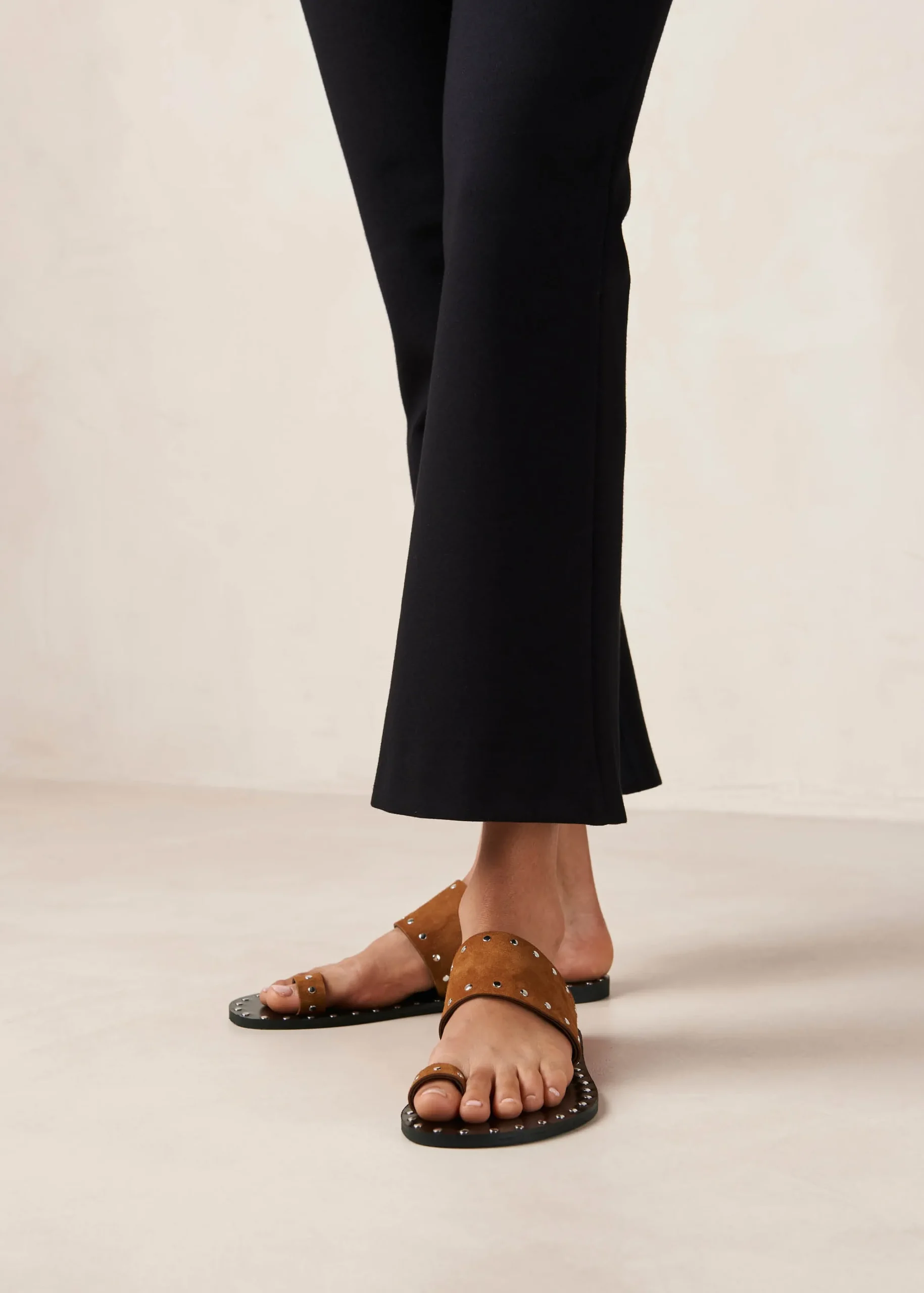 Jakara Sandalias De Cuero Color Crema