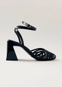 Jessa Onix Sandalias De Cuero Negro