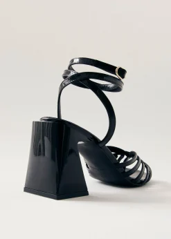 Jessa Onix Sandalias De Cuero Negro