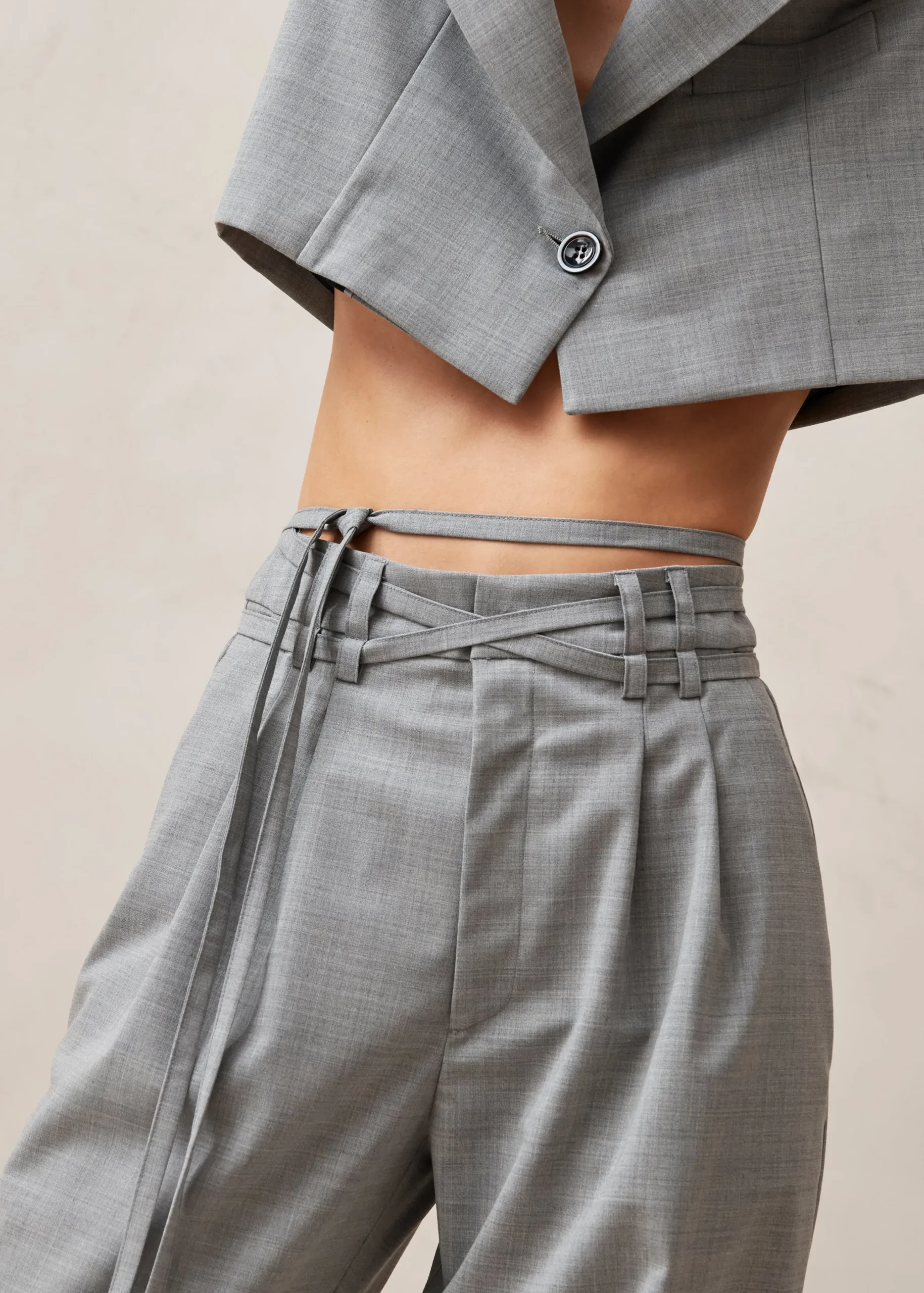 Kathy - Pantalones De Lana Grises