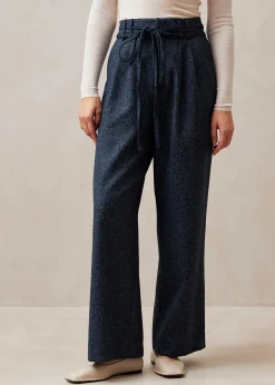 Kathy Pantalones De Espiga Azul Marino