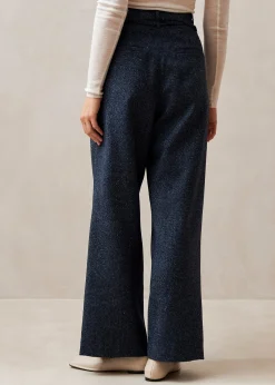 Kathy Pantalones De Espiga Azul Marino
