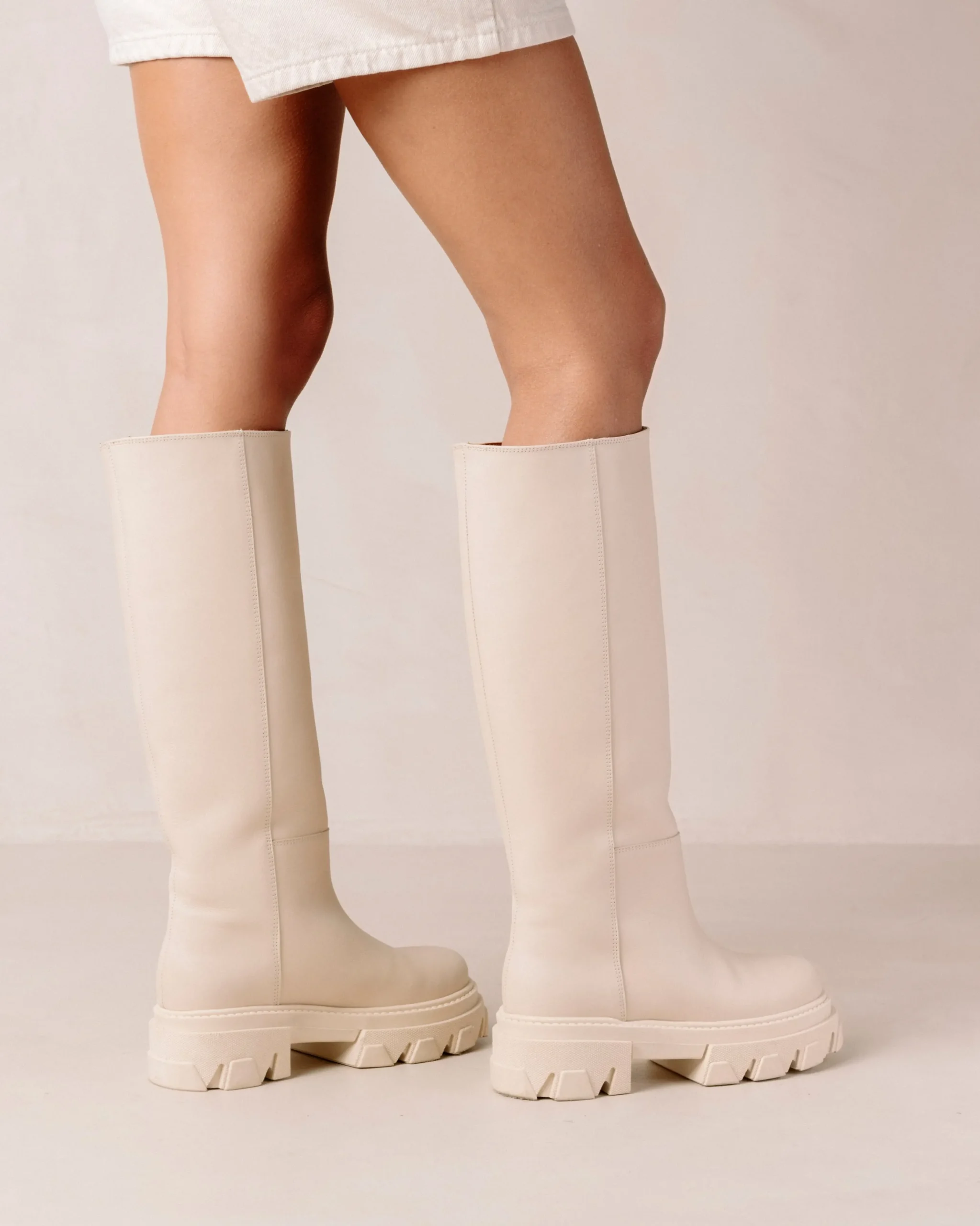 Katiuska - Botas Blancas De Piel