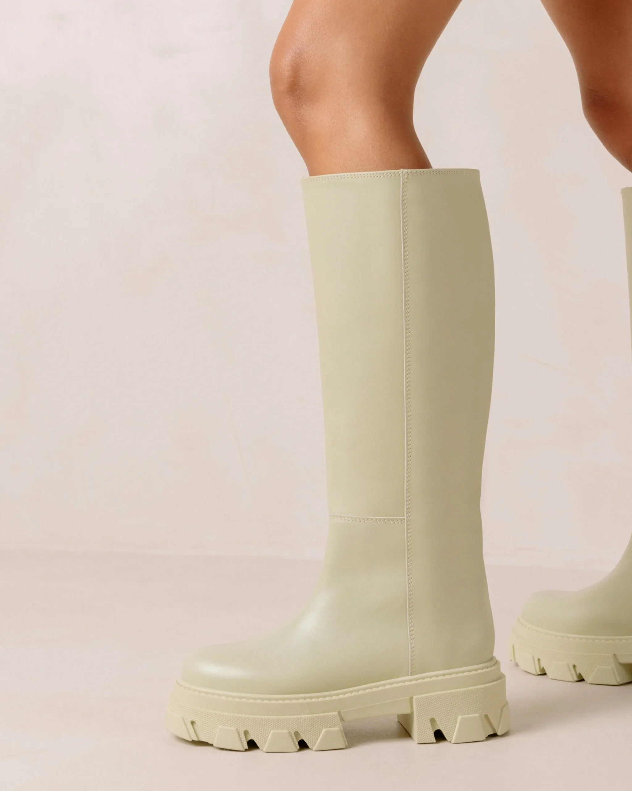 Katiuska - Botas Verde Claro De Piel