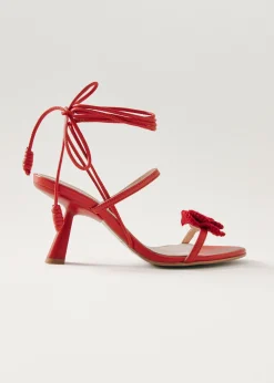 Kendra Bloom Sandalias De Cuero Rojo