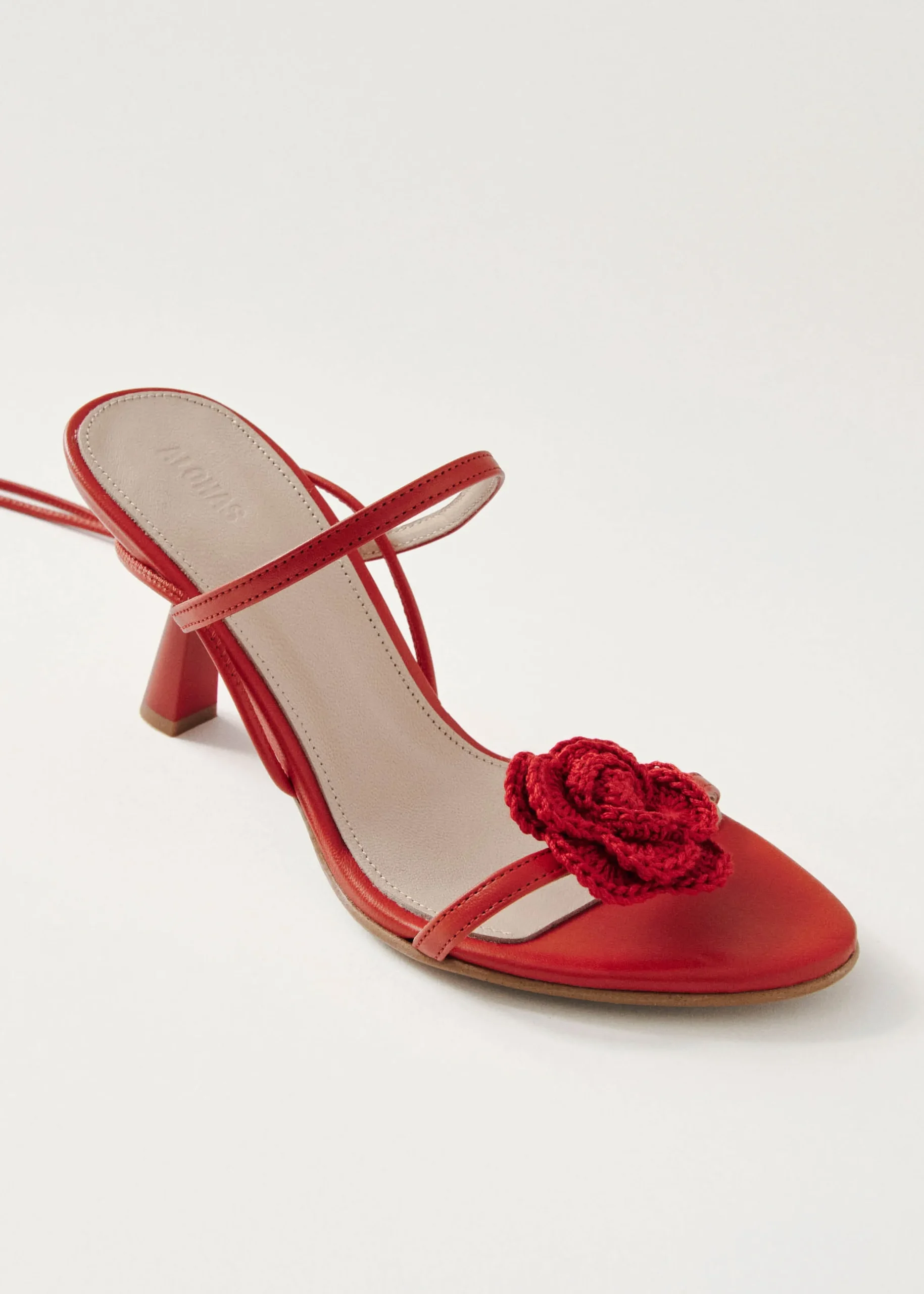 Kendra Bloom Sandalias De Cuero Rojo